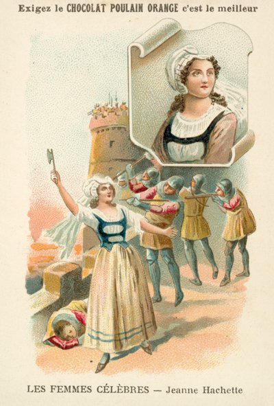 Jeanne Hachette, heroína francesa del Sitio de Beauvais, 1472 de French School